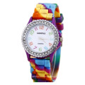 Filles de conception originale de diamants montres Silicone